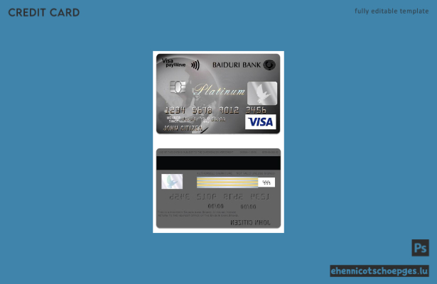 Beispielvorschau der Brunei Baiduri Bank Visa Platinum-Kreditkarte